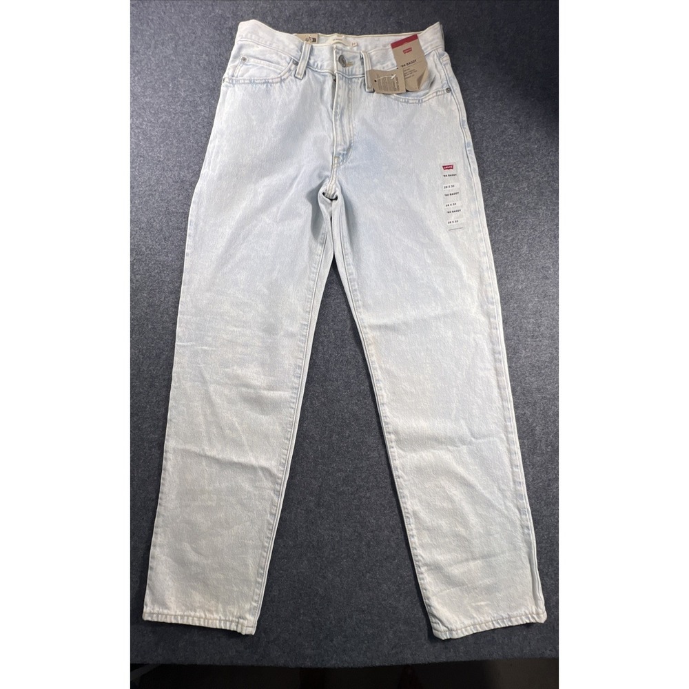 Levis '94 Baggy Womens Blue Denim Jeans Pants Size 28 X 33 Light Wash